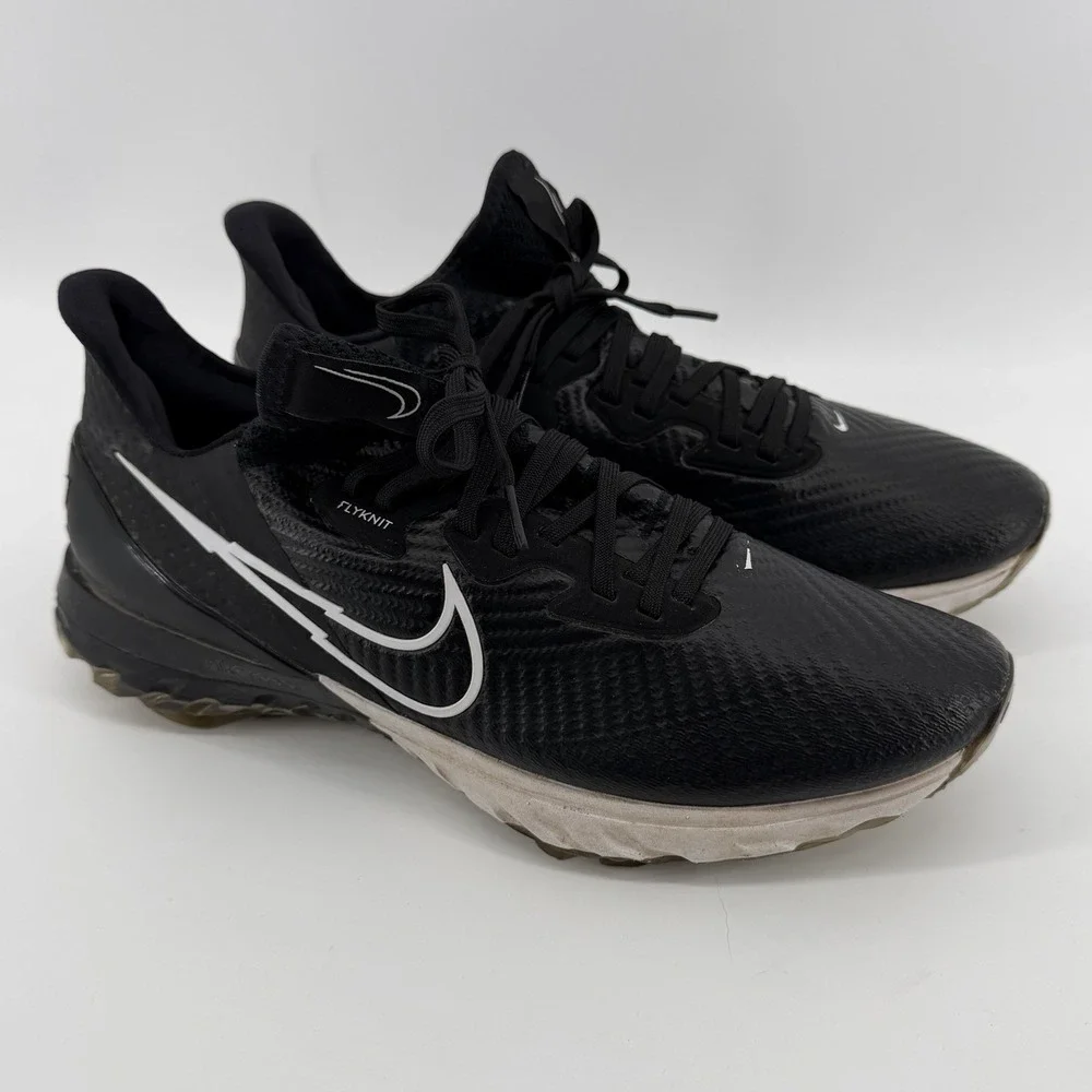 Nike Air Zoom Infinity Tour‎ Flyknit Golf Shoes Men's 11 Black Spikes ct0540-077